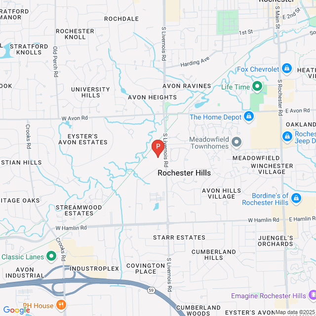 Map of 1400 S Livernois Rd, Rochester Hills, MI 48307